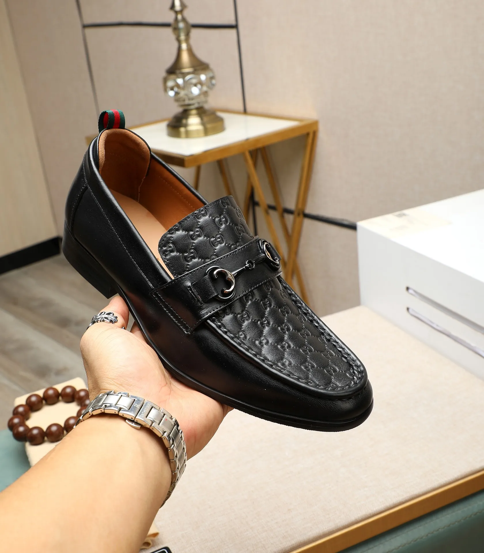 Men's shoes 💰500 📛📛Original (water-dyed cow lining) GUCCI official website formal shoes 🌀 Italian 🇮🇹 imported cowhide ➕ top imported water-dyed cowhide lining 💋 fine handmade original bottom, the real thing looks better when photographed in person Standard size 38-44